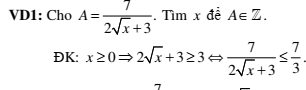 Rút gọn biểu thức- Dạng toán tìm x để biểu thức nhận giá trị nguyên