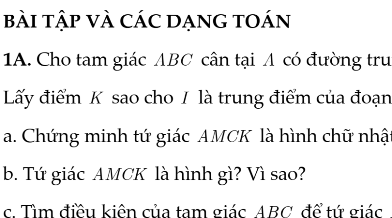 Ôn Tập Hè 8 Lên 9 – Môn Toán – Mới Nhất – Buổi 3: Tứ giác