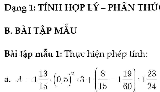 BỒI DƯỠNG HỌC SINH GIỎI TOÁN 7 – mới- Chuyên đề 1: THỰC HIỆN PHÉP TÍNH- Phần 1