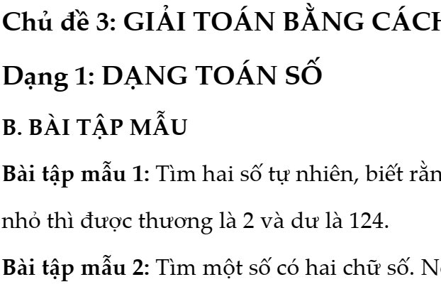 BÀI TẬP TOÁN 9 – MỚI – GIẢI CHI TIẾT- Chủ đề 3: GIẢI TOÁN BẰNG CÁCH LẬP HỆ PHƯƠNG TRÌNH