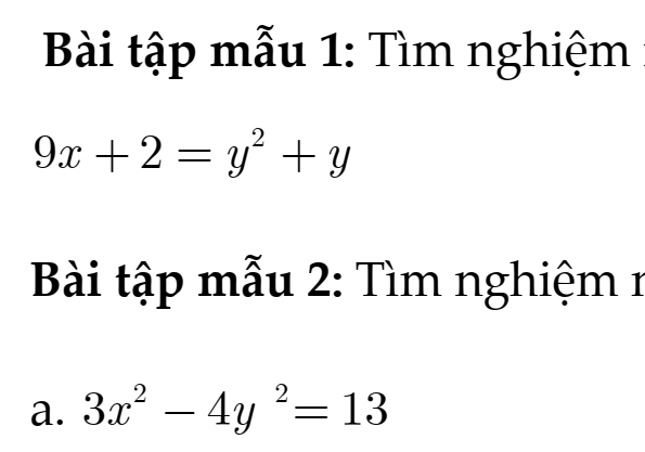 BỒI DƯỠNG HỌC SINH GIỎI TOÁN 8 – MỚI- Chuyên đề 8: PHƯƠNG TRÌNH NGHIỆM NGUYÊN- Phần 2