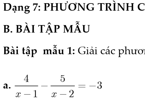 BỒI DƯỠNG HỌC SINH GIỎI TOÁN 8- MỚI - Chuyên đề 9: GIẢI PHƯƠNG TRÌNH- Phần cuối