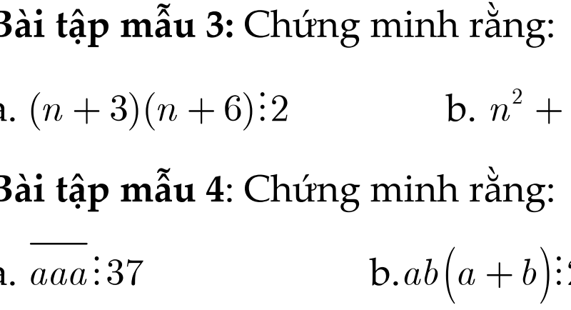 BỒI DƯỠNG HỌC SINH GIỎI TOÁN 7 – MỚI Chuyên đề 8: CHỨNG MINH CHIA HẾT