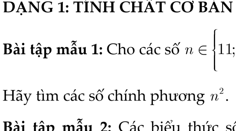 BỒI DƯỠNG HỌC SINH GIỎI TOÁN 6- MỚI - PHẦN X: SỐ CHÍNH PHƯƠNG- phần 1