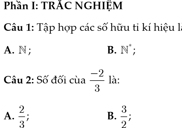 Đề Cương Ôn Tập Giữa Học Kì 1- Toán 7- Kết Nối Tri Thức – Mới- Có Đáp Án