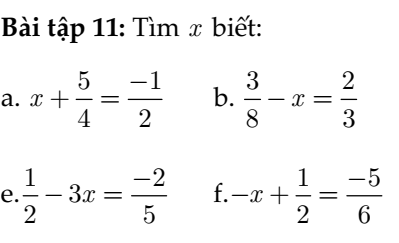 Bài Tập Ôn Tập Chương 1- Toán 7- Số Hữu Tỉ - Đầy Đủ Dạng