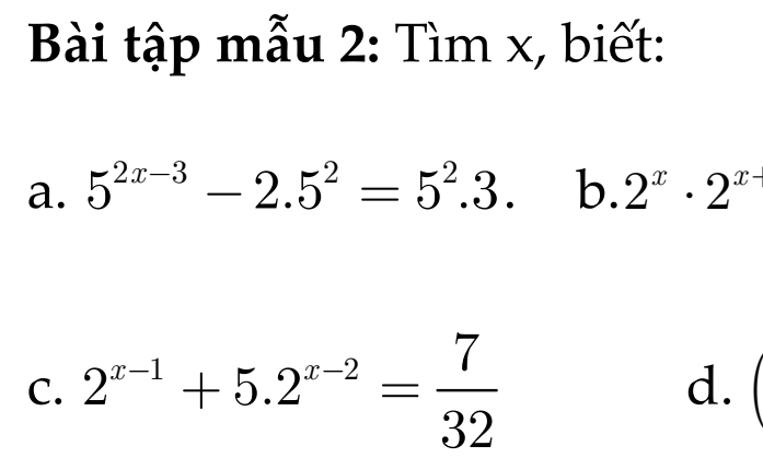 Bồi Dưỡng Học Sinh Giỏi Toán 7- Mới Nhất- Chuyên đề 2: Tìm X- Dạng 3: SỬ DỤNG TÍNH CHẤT LŨY THỪA