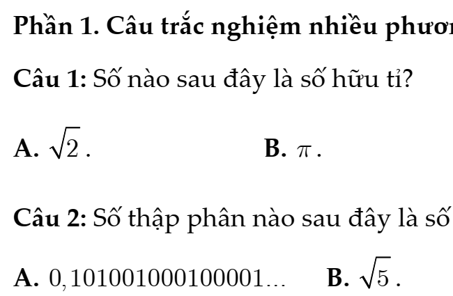 TOÁN 7- KNTT(BỘ THỐNG NHẤT)- TRẮC NGHIỆM NHIỀU LỰA CHỌN - ĐÚNG SAI - TRẢ LỜI NGẮN- CHƯƠNG 1 - BÀI 1: TẬP HỢP CÁC SỐ HỮU TỈ