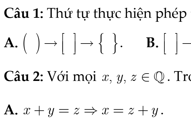 TOÁN 7- KNTT(BỘ THỐNG NHẤT)- TRẮC NGHIỆM NHIỀU LỰA CHỌN - ĐÚNG SAI - TRẢ LỜI NGẮN- CHƯƠNG 1 - BÀI 4: QUY TẮC DẤU NGOẶC CHUYỂN VẾ