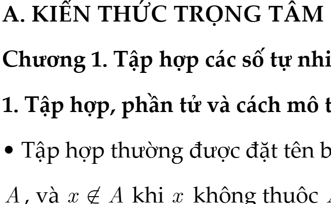 Đề Cương Ôn Tập Giữa Học Kì I – Toán 6- Năm Học 2026-2027- Kết Nối Tri Thức- Bộ Thống Nhất- Lý thuyết