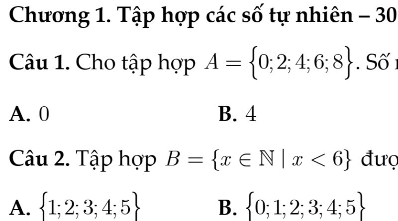 Đề Cương Ôn Tập Giữa Học Kì I – Toán 6- Năm Học 2026-2027- Kết Nối Tri Thức- Bộ Thống Nhất- Trắc Nghiệm ABCD