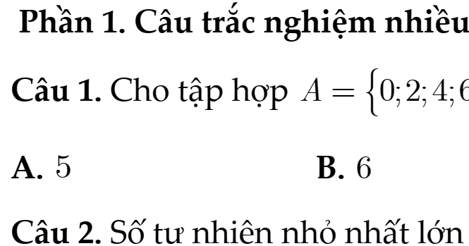 ĐỀ Kiểm Tra GIỮA HỌC KÌ I- TOÁN 6- NH: 2026-2027 – Kết Nối Tri Thức- Bộ Thống nhất- ĐỀ SỐ 1