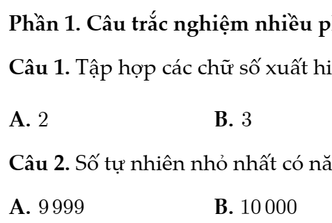 ĐỀ Kiểm Tra GIỮA HỌC KÌ I- TOÁN 6- NH: 2026-2027 – Kết Nối Tri Thức- Bộ Thống nhất- ĐỀ SỐ 7