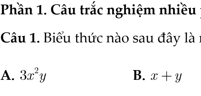 ĐỀ Kiểm Tra GIỮA HỌC KÌ I- TOÁN 8- NH: 2026-2027 – Kết Nối Tri Thức- Bộ Thống nhất- ĐỀ SỐ 1